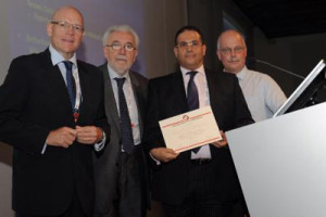 Dr Antonios receiving the Hypertension Centre of Excellence Diploma at the European Society of Hypertension’s annual scientific meeting in Milan, Italy in June 2013. (l-r): Professor M Viigimaa, council member, Professor J Redon, President, European Society of Hypertension, Dr Tarek Antonios and Professor P Nilsson, secretary.