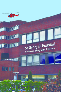Air Ambulance arriving at St George's Hospital