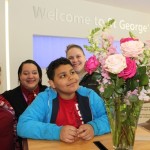 Flowers from the Queen delight visitors and staff