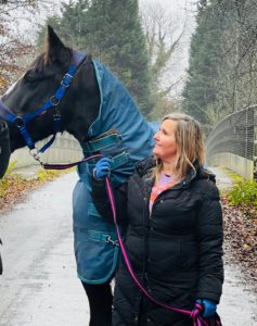 Becky with her horse, Darragh