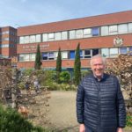 Martin Tyler outside St George's Hospital