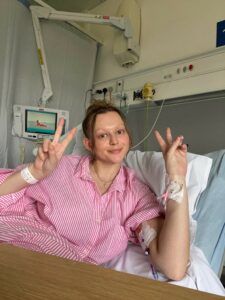 Mia in hospital