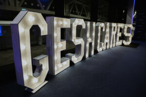 GESHAWARDS spelled out in lights 