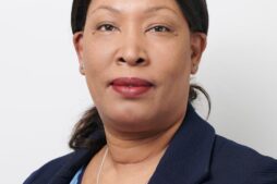 Arlene with a navy jacket