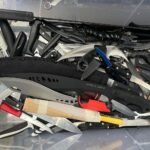 A bin with lots of weapons including Zombie knives