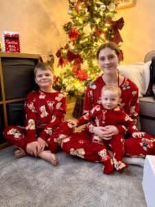 Jackson with sister Ava and brother Louie