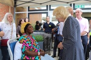 The Queen speaks to Catherine Oppong-Barbo