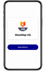 MazeMap Add Profile screen