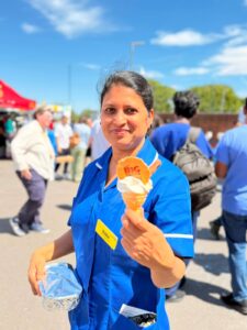 Nurse with ice-cream