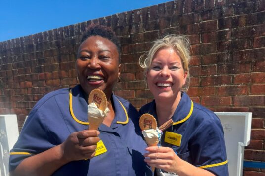 Nurses with ice-cream